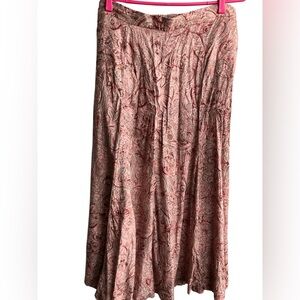 KORET vintage skirt paisley pink size 14